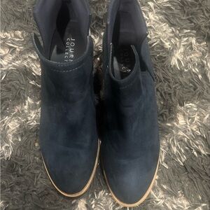Journee Collection Deep Blue Ankle Boots